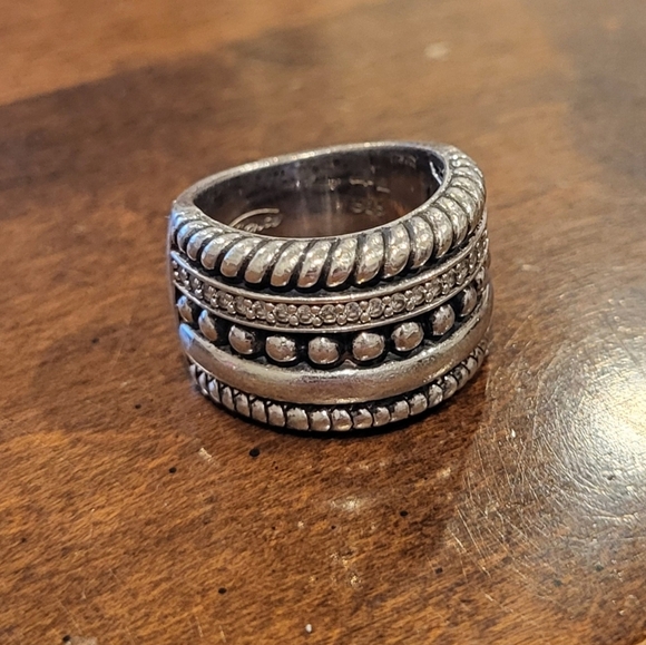 TI SENTO MILANO Wide Band Silver Ring Size 8.5 - Picture 2 of 6
